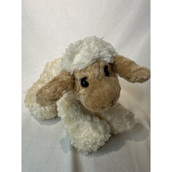 Gund Lamb Plush Large Ewenice Curly Wool Woolly Sheep Cream Tan Black Eyes HTF - Picture 2 of 6